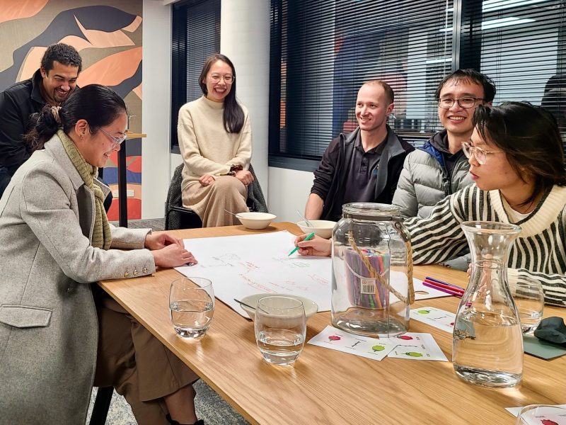 Young professionals talking